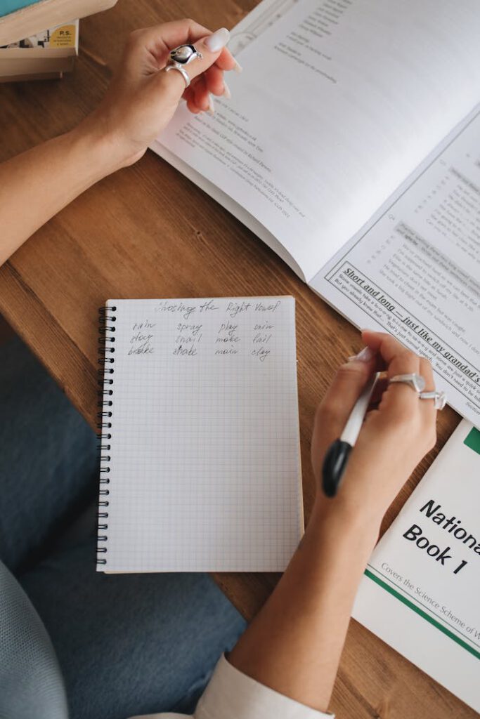 Student Doing Her Homework